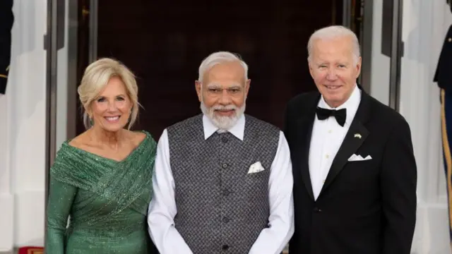 नरेंद्र मोदी और बाइडन दंपति