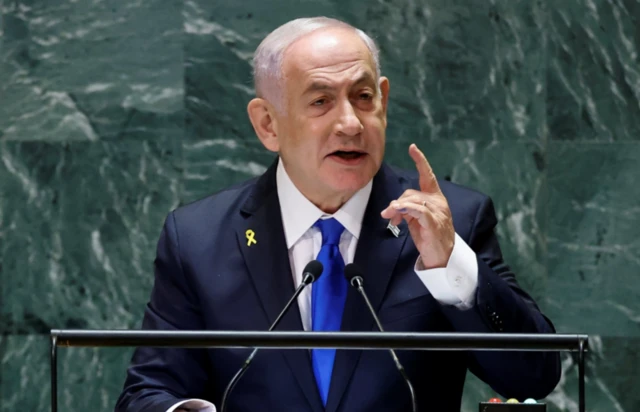 संयुक्त राष्ट्रांमध्ये इस्रायलचे पंतप्रधान बेंजामिन नेतन्याहू
