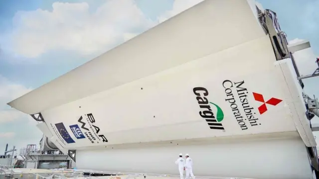 Las velas del barco. 