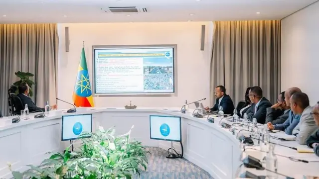 ጠቅላይ ሚኒስትር ዐቢይ አሕመድ እና የአዲስ አበባ ከተማ አስተዳደር አመራሮች በግምገማው ላይ