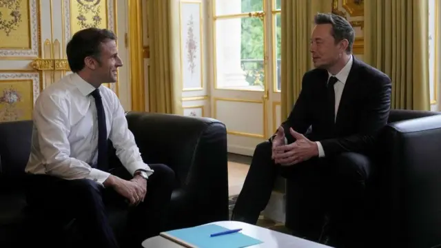 Emmanuel Macron encontrou-se com Elon Musk no Palácio do Eliseujogos online fogo e aguamaio