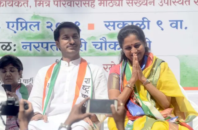 सुप्रिया सुले और पार्थ पवार