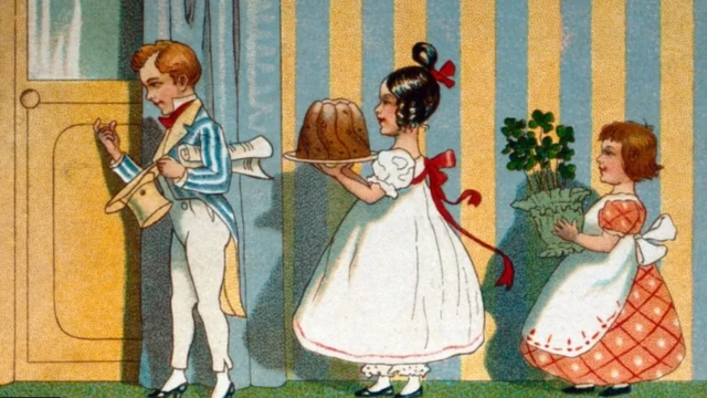 ১৯০৮ সালের এই ছবিতে মা দিবসে মায়ের জন্য সন্তানদের উপহার নিয়ে যাওয়ার দৃশ্য ফুটিয়ে তোলা হয়েছে