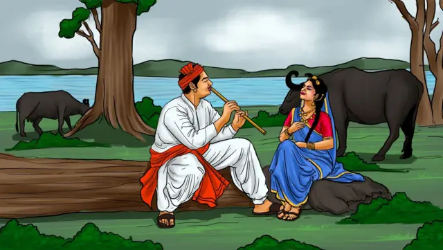 ਹੀਰ ਰਾਂਝੇ ਦੀ ਇਲਸਟ੍ਰੇਸ਼ਨ