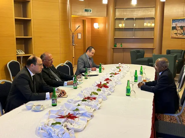 ልኡኽ ግብጺ ምስ ሚኒስተር ዑስማን ሳልሕ ኣብ ዝተራኸበሉ፡ ኣስመራ፡ 11 ጥሪ 2024