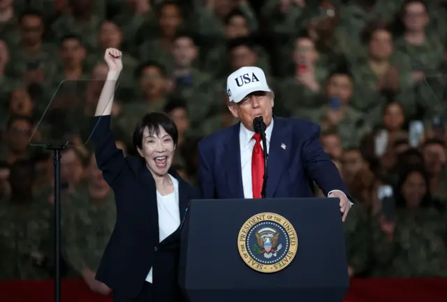 Japonya Başbakanı Sanae Takaichi ve ABD Başkanı Donald Trump 