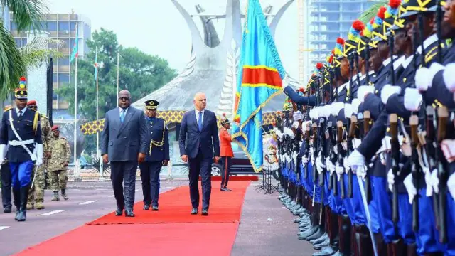 Perezida Tshisekedi yari yakiriye mugenzi we Alain Berset w’Ubusuwisi i Kinshasa