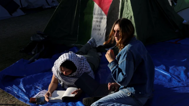 Demonstrasi mahasiswa di New York