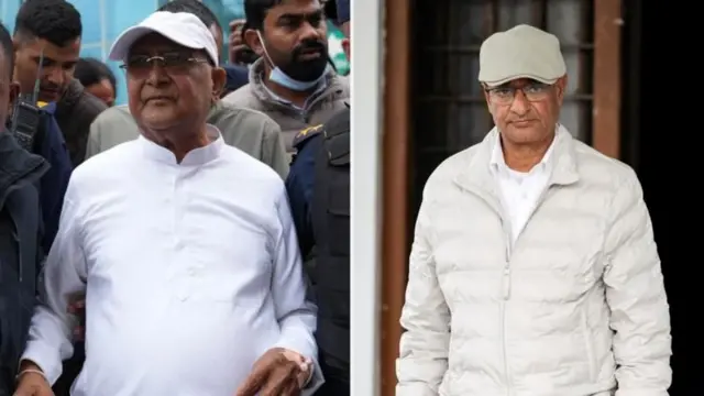 शनिवार बिहान पूर्वप्रधानमन्त्री केपी शर्मा ओली र पूर्वगृहमन्त्री रमेश लेखक पक्राउ परेका थिए