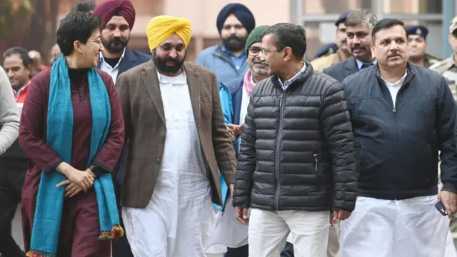 भगवंत मान, केजरीवाल, आतिशी, संजय सिंह और अन्य