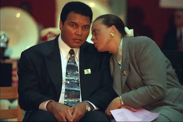 Muhammad Ali, with his wife Yolanda Ali,