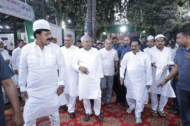 मुख्यमंत्री नीतीश कुमार के साथ मुस्लिम
