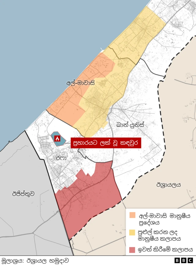 Zonal map of southern Gaza Strip