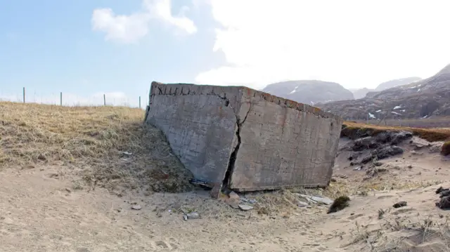 Bunker peninggalan Perang Dunia II di Grense Jakobselv, Norwegia, dekat perbatasan Rusia.