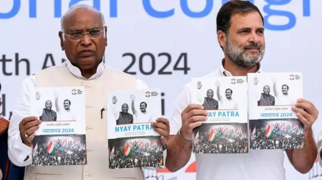 कांग्रेस अध्यक्ष मल्लिकार्जुन खड़गे और राहुल गांधी