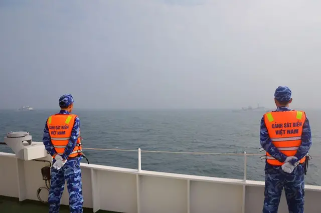 Cảnh sát biển Việt Nam trong một cuộc tuần tra trên Biển Đông hồi tháng 11/2023