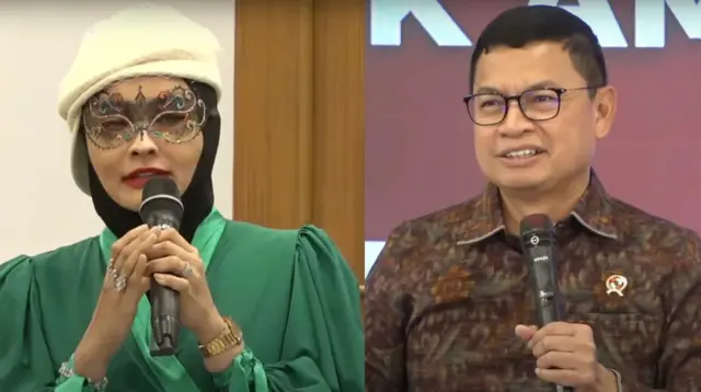 Pemengaruh media sosial Doktif (kiri) dan Kepala BPOM Taruna Ikrar (kanan)