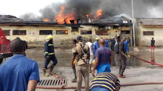 Aworan panapana nibi ti wọn ti n ba ina fa a lọja Wuse