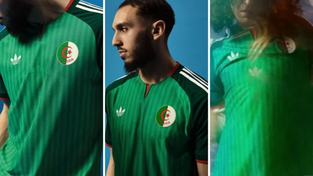 Amine Gouiri wears Algeria away kit 2026.
