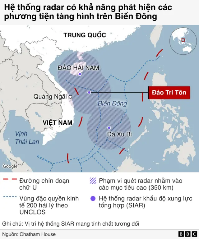 Hệ thống radar có khả năng phát hiện các phương tiện tàng hình trên Biển Đông