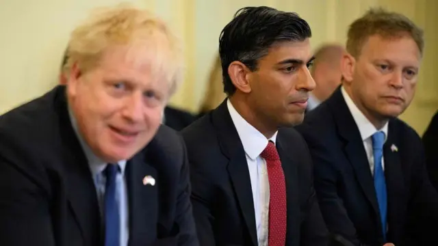 Boris Johnson, Rishi Sunak na Grant Shapps