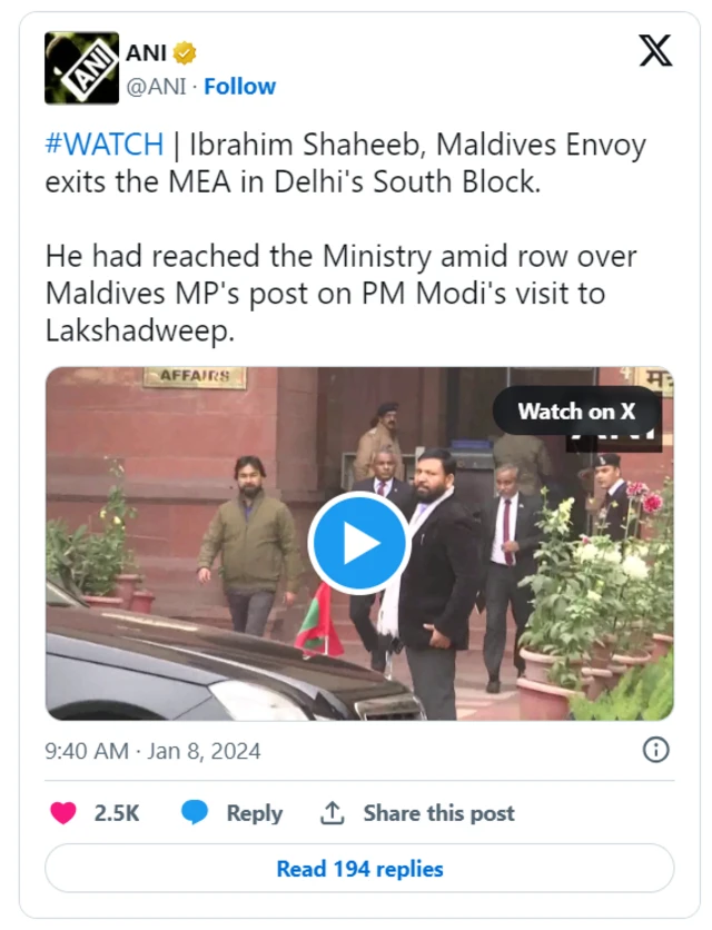 இந்தியா குறித்த மாலத்தீவு பிரமுகர்களின் கருத்துகள்