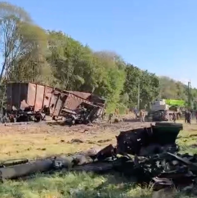 Скріншот відео, яке оприлюднило видання "Суспільне. Новини" з місця події вранці