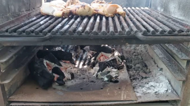 Cozinha improvisada de Elizabeth Contreras