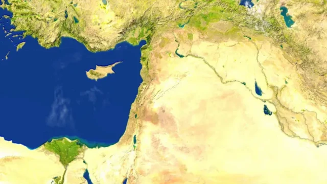 نقشه قدیمی از غرب آسیا