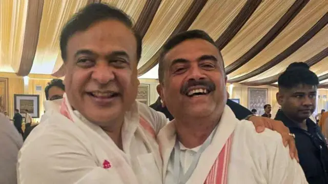 একসঙ্গে হিমন্ত বিশ্ব শর্মা ও শুভেন্দু অধিকারী