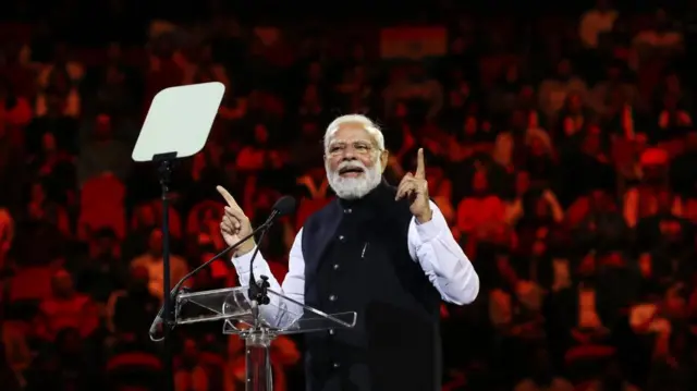 সিডনির সভায় ভাষণ দিচ্ছেন মোদী। মে, ২০২৩