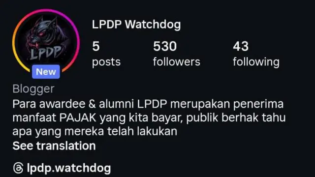 Sebuah akun pemantau alumni LPDP ikut menjadi perbincangan tersendiri di media sosial.