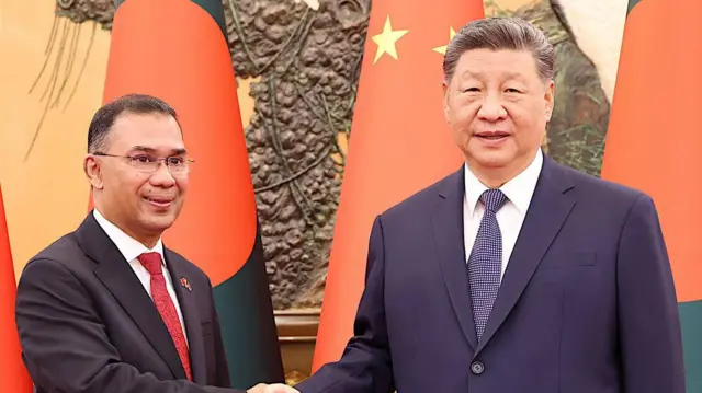 বাংলাদেশের প্রধানমন্ত্রী তারেক রহমান ও চীনের প্রেসিডেন্ট শি জিনপিং