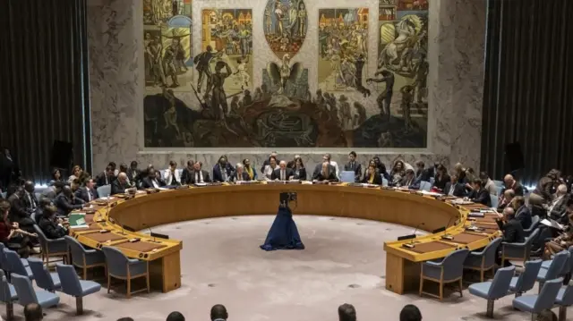 2023년 5월 23일 미국 뉴욕 유엔 본부에서 민간인의 안보와 존엄성에 관한 안보리 공개 토론회