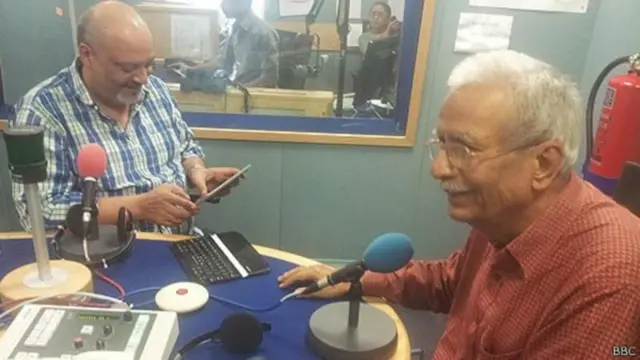 बीबीसी स्टुडिओमध्ये मुलाखतीदरम्यान विनोद कुमार शुक्ल (संग्रहित फोटो)