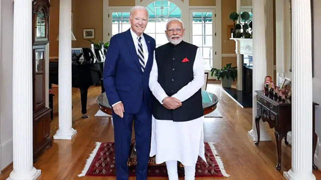 अमेरिकी राष्ट्रपति जो बाइडन के साथ प्रधानमंत्री मोदी