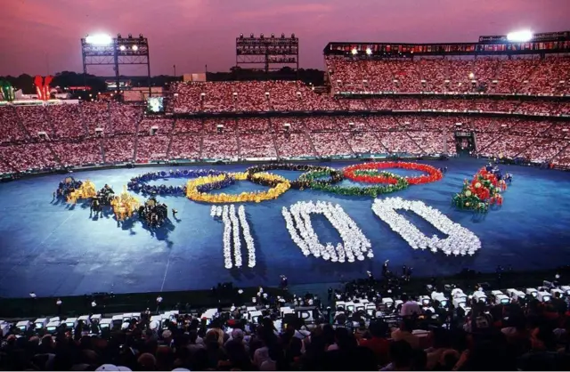 Vista aérea do Centennial Olympic Stadium