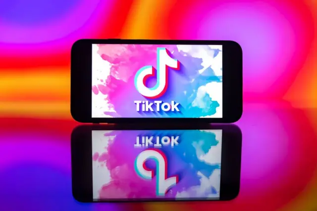 صورة لموبايل عليه تطبيق تيك توك