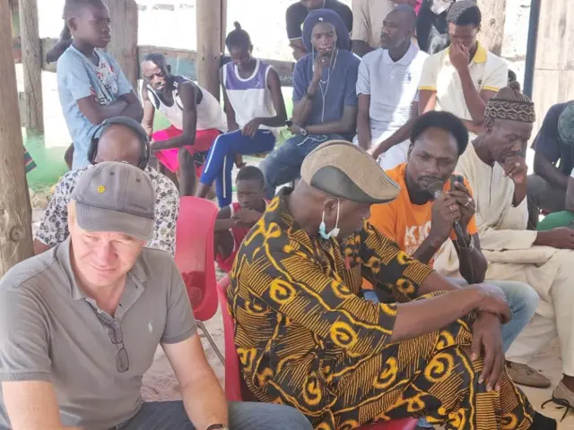 Moustapha Diouf lors d'une visite de l'UE.