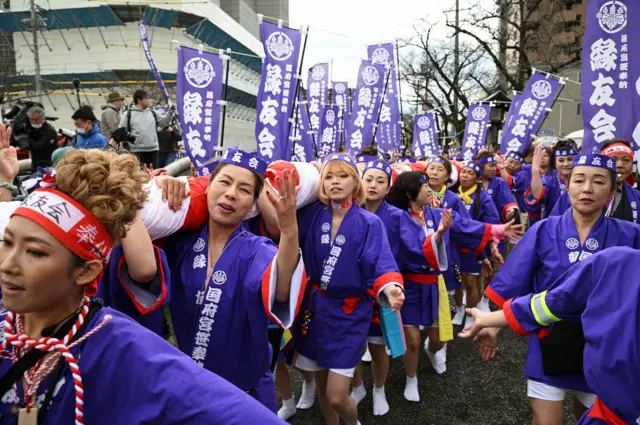 Japon kadınlar festivalde
