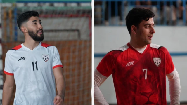 پیراهن قدیمی تیم ملی فوتسال افغانستان که توسط یک برند هندی تولید شده بود 