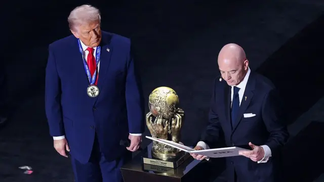 جانی اینفانتینو، رئیس فیفا و دونالد ترامپ، رئیس جمهور آمریکا
