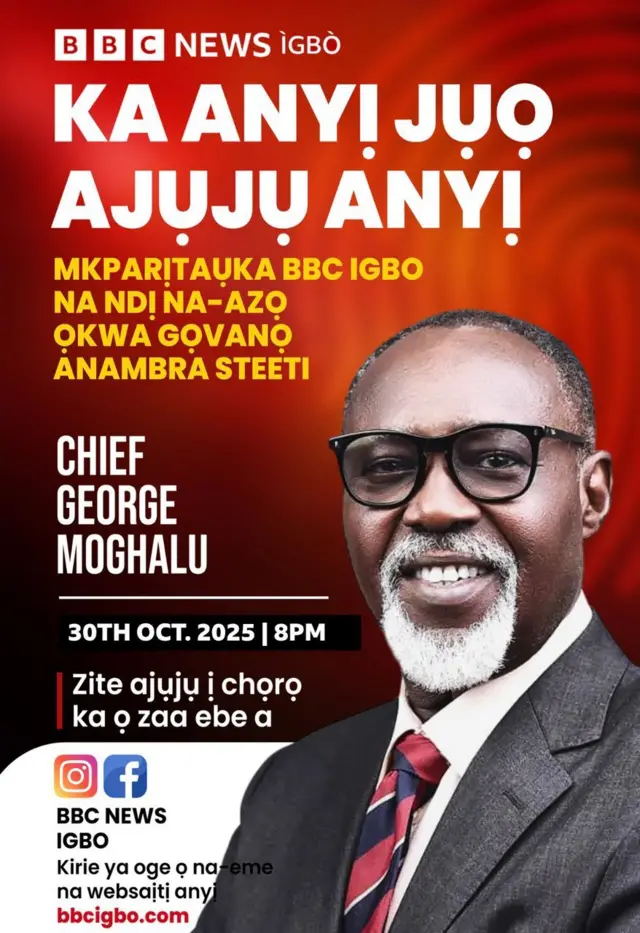 George Moghalu bụ onye ji ọkọlọtọ Labour Party azọ ọkwa Gọvanọ na ntuliaka a ga-eme na Nọvemba 8, 2025.