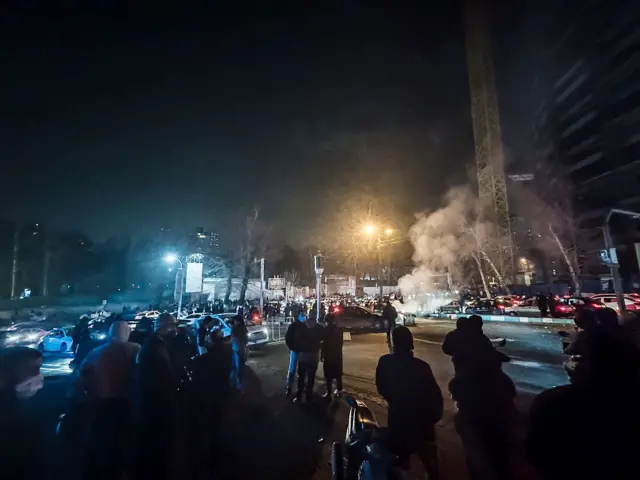 صحنه ای از تظاهرات در تهران