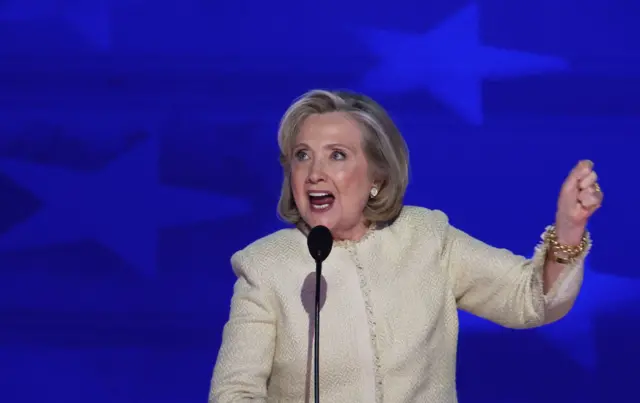 هیلاری کلینتون در مجمع عمومی حزب دموکرات، اوت ۲۰۲۴