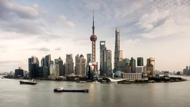 Shanghai skyline.