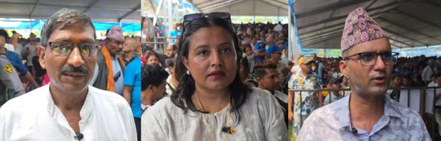नवलकिशोर शाह, ममता सापकोटा र टेकराज सापकोटा (बायाँबाट)