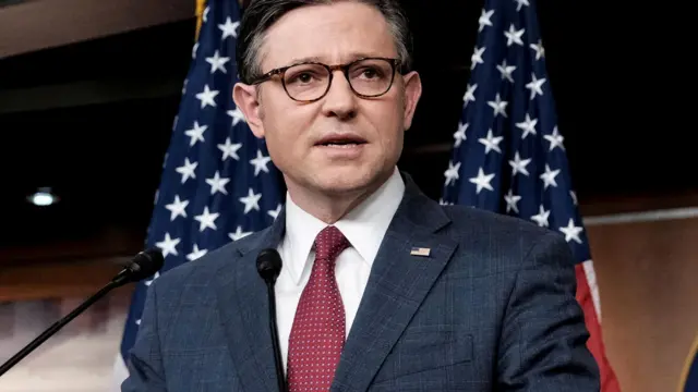 Спикер Палаты представителей Майк Джонсон 16 апреля 2024 года