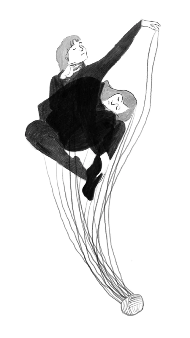 یکی از تصاویر کتاب احضار دوال‌پایِ رسوایی با بوی پای‌سیب، نوشته سپیده قلیان