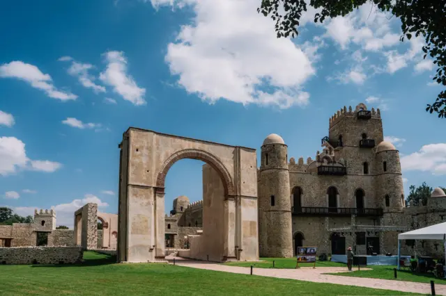 እድሳቱ ተጠናቅቆ የተመረቀው የፋሲል ግንብ ከፊል ገጽታ